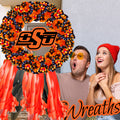 Oklahoma State University Wreath School spirit Decoration