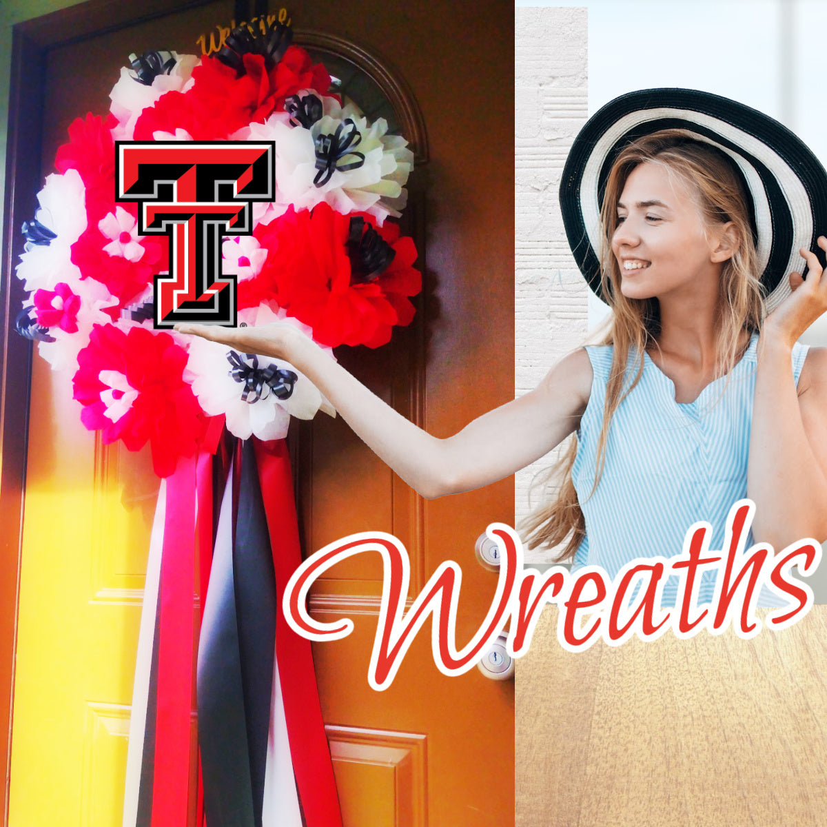 Texas Tech University Wreath