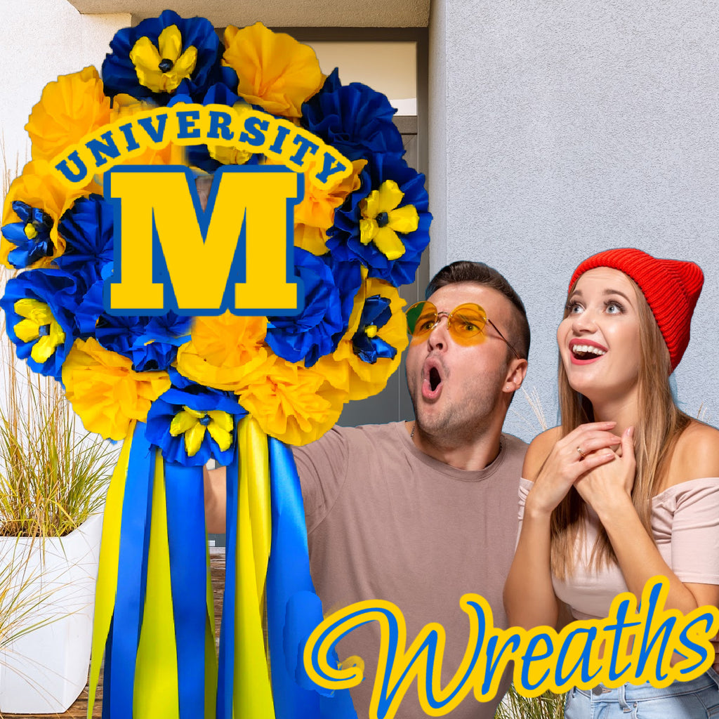 University of Michigan Wreath School spirit Decoration