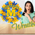 Michigan University Wreath school spirit decoration