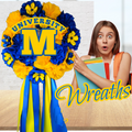 University of Michigan Wreath School spirit Decoration